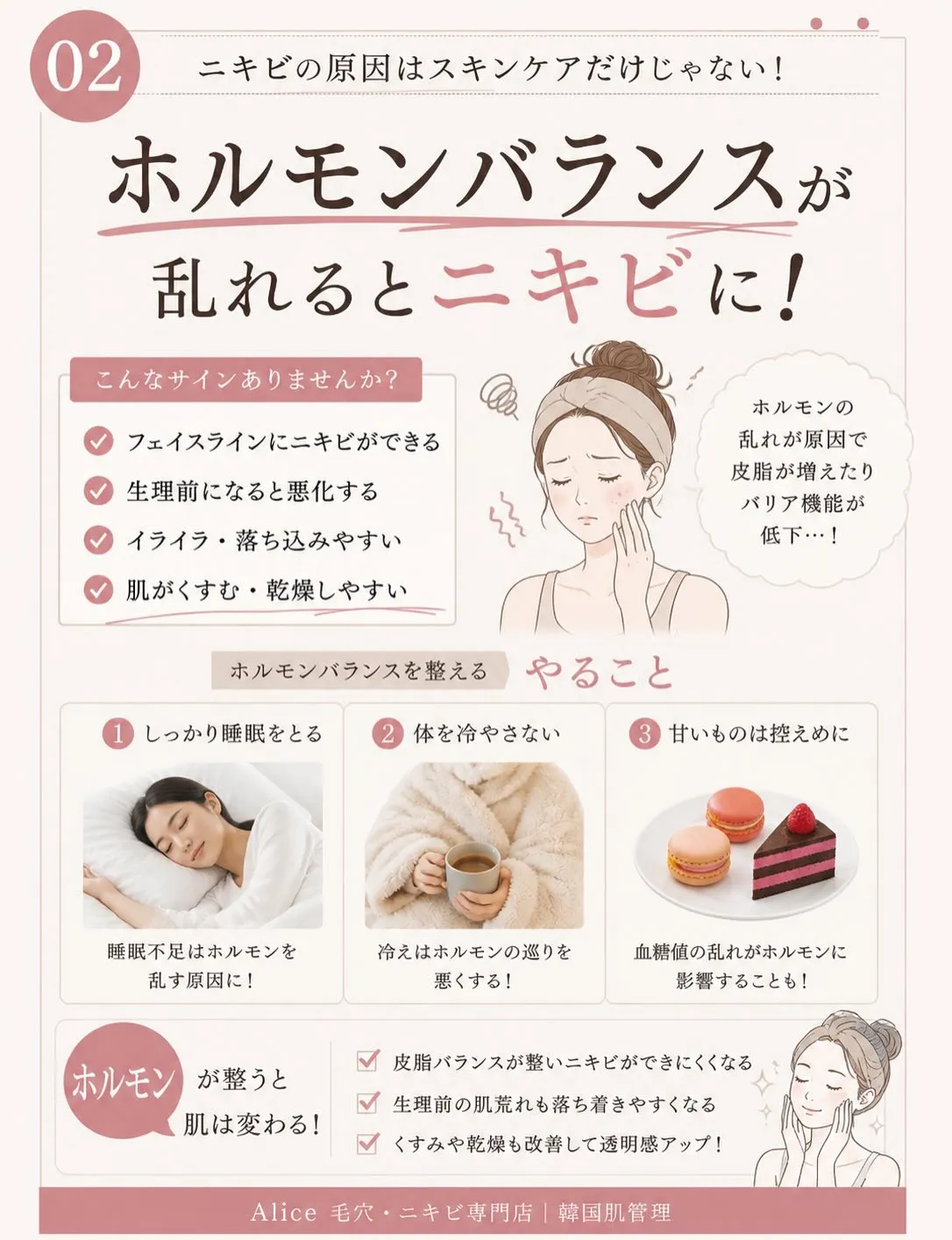 ニキビ、ちゃんとケアしてるのに治らない人へ👇